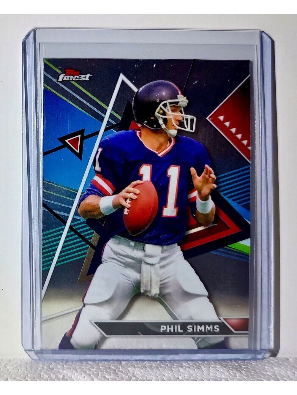 Phil Simms 2023 Topps Finest NFL #222 Football Card New York Giants